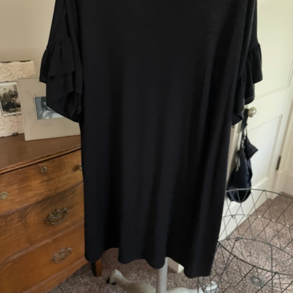 Black knit sweater dress